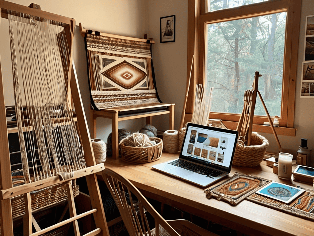 Weaving on Frame Loom craft